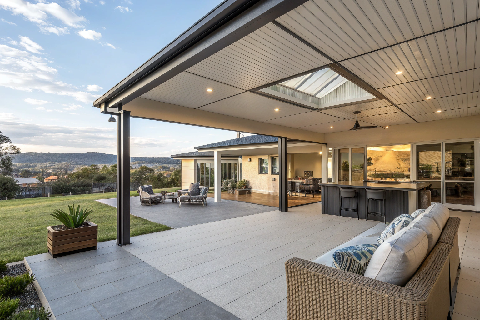 spacious insulated patio roofing installation in Canberra